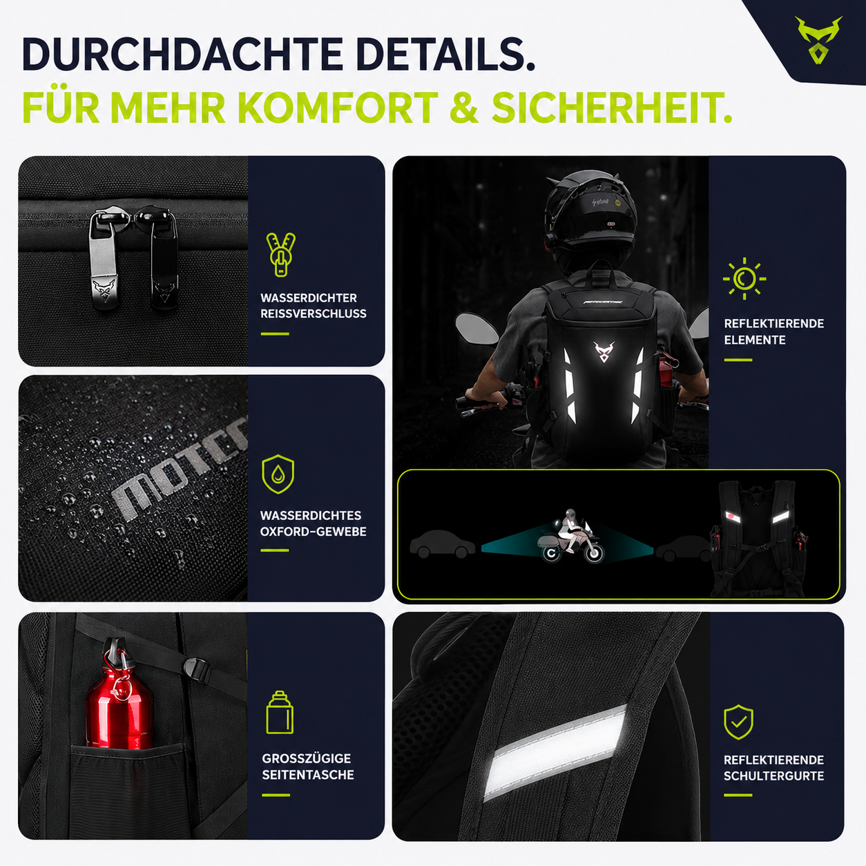 Motorradrucksack mit Helmfach – Mehr Platz auf jeder Tour